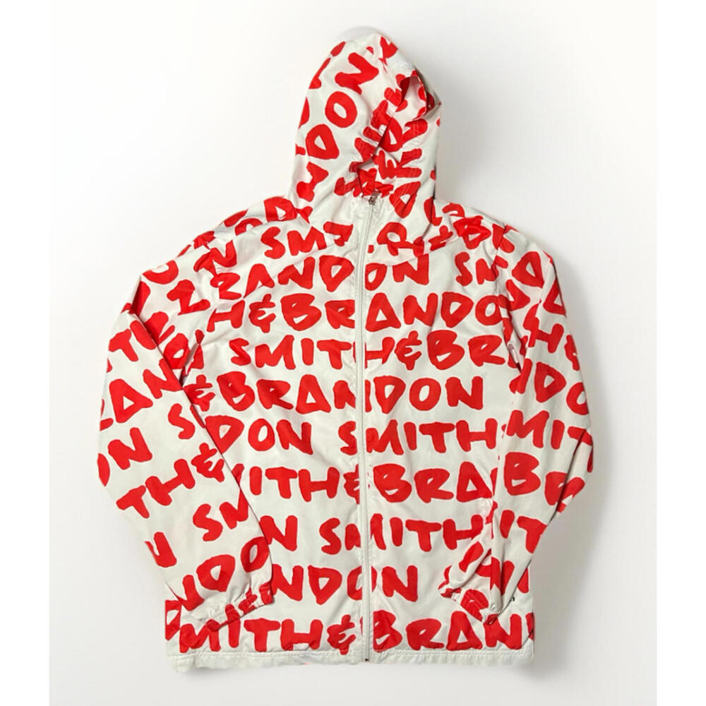 Smith & Brandon Red Logo Hooded Zip Jacket Men’s L